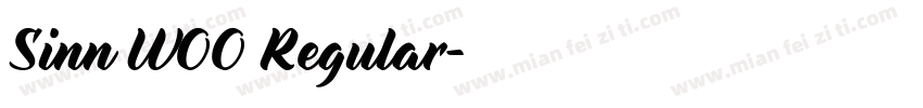 Sinn W00 Regular字体转换